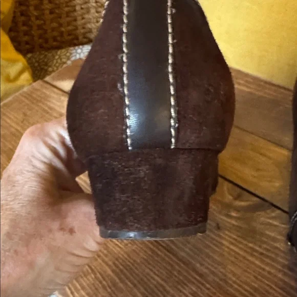 Etienne Aigner Espresso Loafers with Gold Accents - Picture 11 of 12